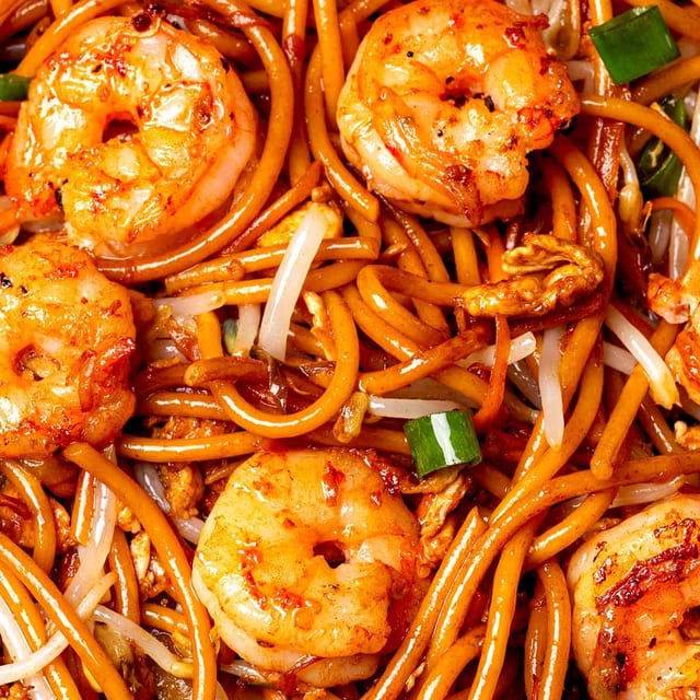 Chow Mein Shrimp.